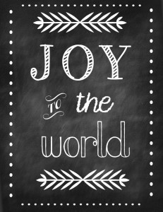 Joy to the World printable