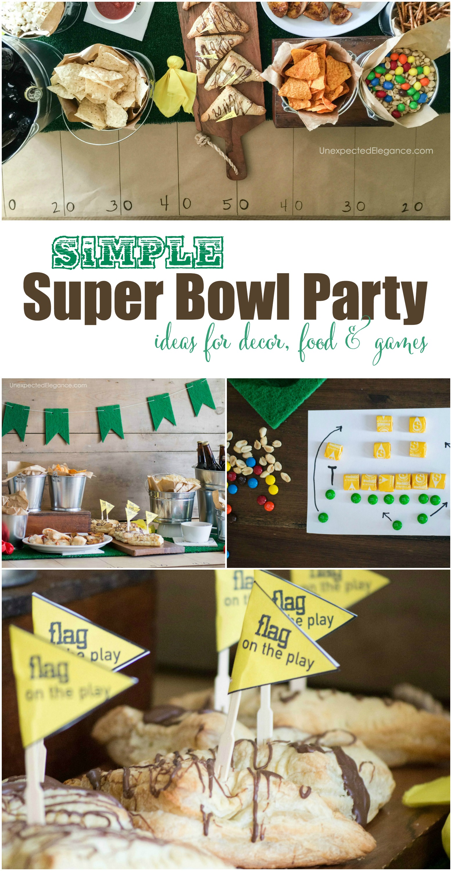 SIMPLE Ideas for a FUN Super Bowl Party | Decor, Food & Games - Unexpected Elegance
