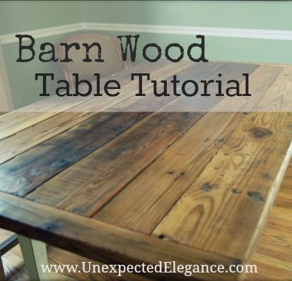 Barn wood Table Tutorial with step by step instructions