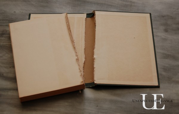 Steps for making an IPad cover using an old book.