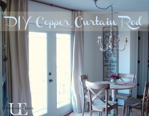 Diy Copper Curtain Rod For My French Doors