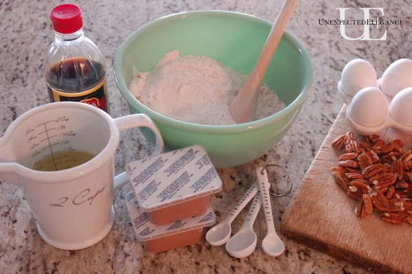 wet ingredients for Valentine cake