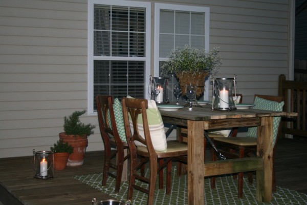 DIY Pottery Barn Inspired Outdoor Table