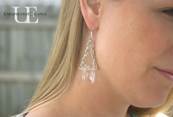 DIY Crystal Earrings via Unexpected Elegance