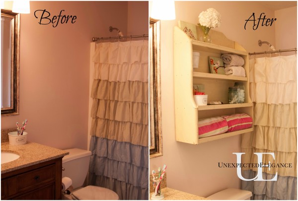 Before and After of Girl's Bathroom via Unexpected Elegance