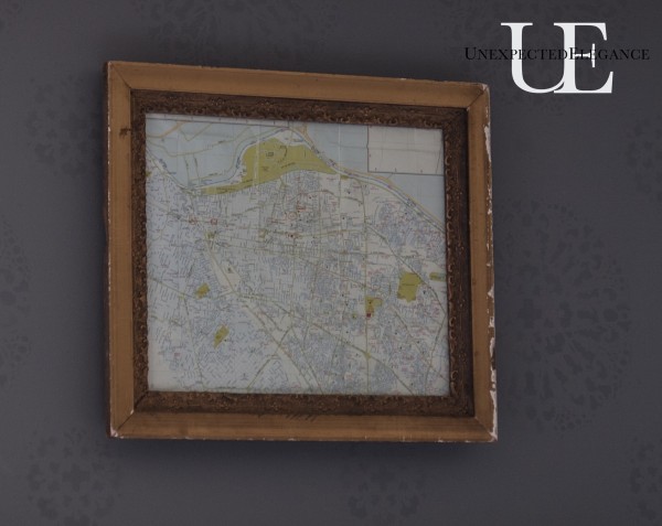 Antique Framed Map at Unexpected Elegance (1 of 1)