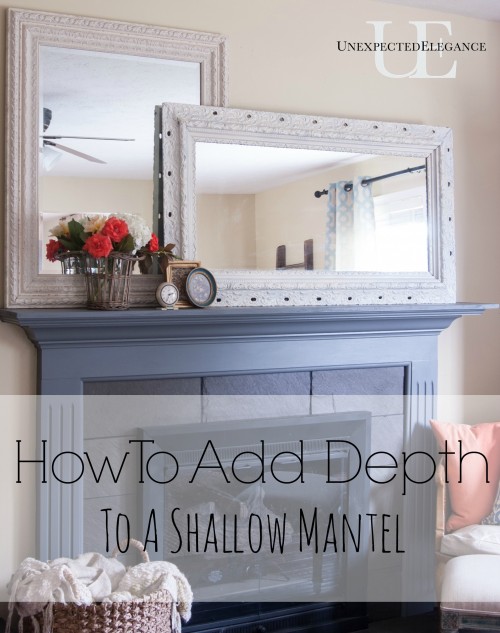 Step by step tutorial to add more depth to a shallow mantel. Easy and inexpensive way get more space!