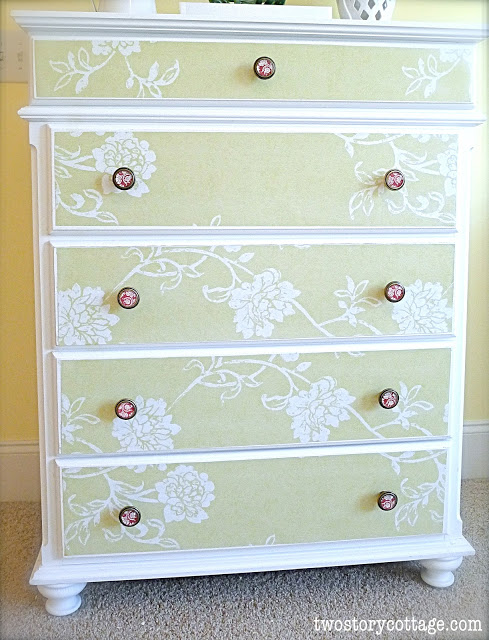 Wallpapered Dresser