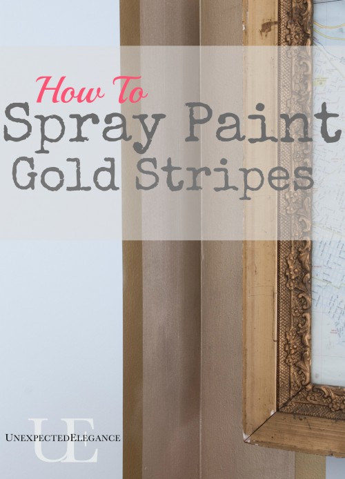 How to Spray Paint Gold Stripes