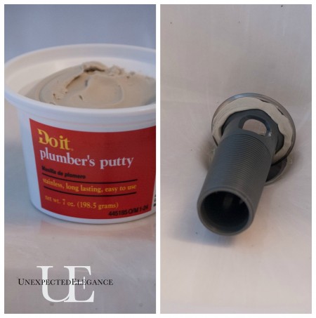 Adding Plumbers Putty to seal