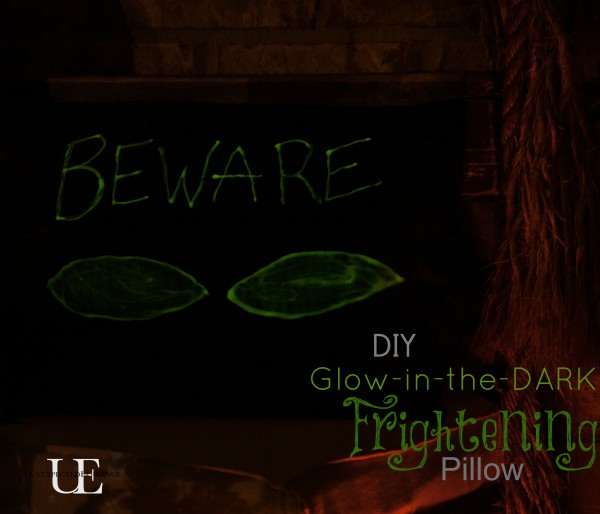 DIY Glow in the Dark Frightening Pillow for Halloween at Unexpected Elegance