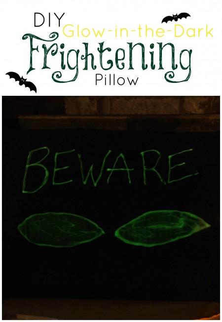 DIY Glow in the Dark Frightening Pillow for Halloween at Unexpected Elegance