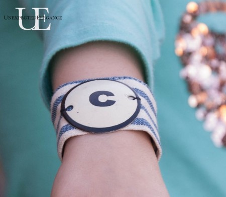 DIY Girl's bracelet from a Napkin Ring from Unexpected Elegance