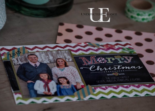 Embellishing Walgreens Printed Christmas Cards #Walgreensapp #shop