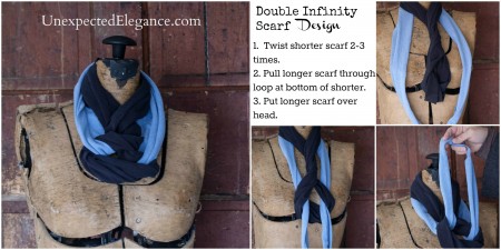 It's almost scarf wearing season!! Check out this SUPER easy Tutorial for an Infinity Scarf. PLUS find step by step instructions to make a fun NEW design using two different colors...the fashion statements you can make are endless! ;)