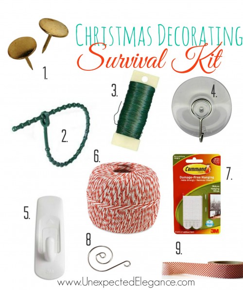 Seasonal decorating can do damage to your walls. Here is a great list of items to use to hang and hold all of those decorations with minimum damage.