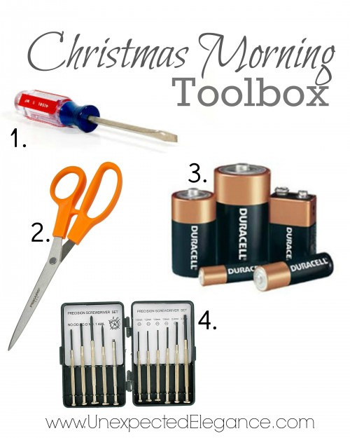 Christmas morning toolbox