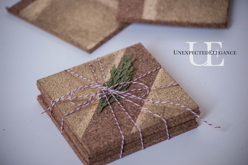 Handmade Gift- Coasters using Frog Tape #shop #TexturedSurface