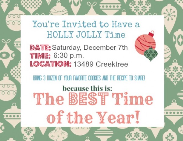 Party Invite for Holly Jolly Party from Unexpected Elegance