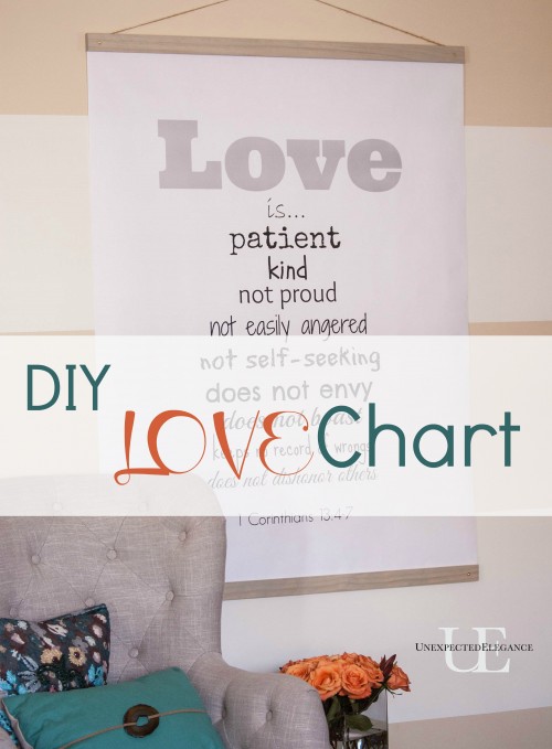 DIY LOVE Chart with Free Printable and Instructions