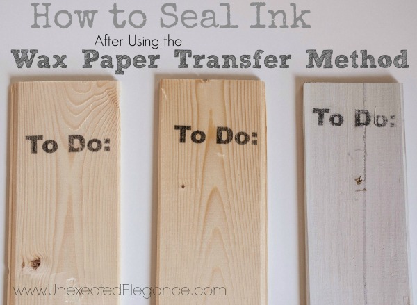 How to Seal Ink from a Wax Paper Transfer