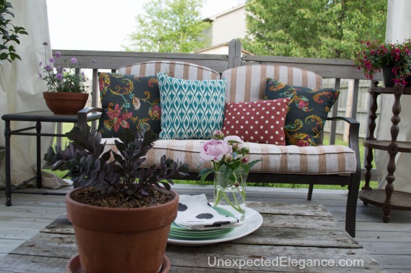  EASY DIY Patio Furniture Transformation! #FrogTape