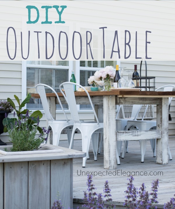 DIY Outdoor Table with tutorial