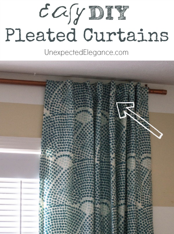 Easy DIY Pleated Curtains