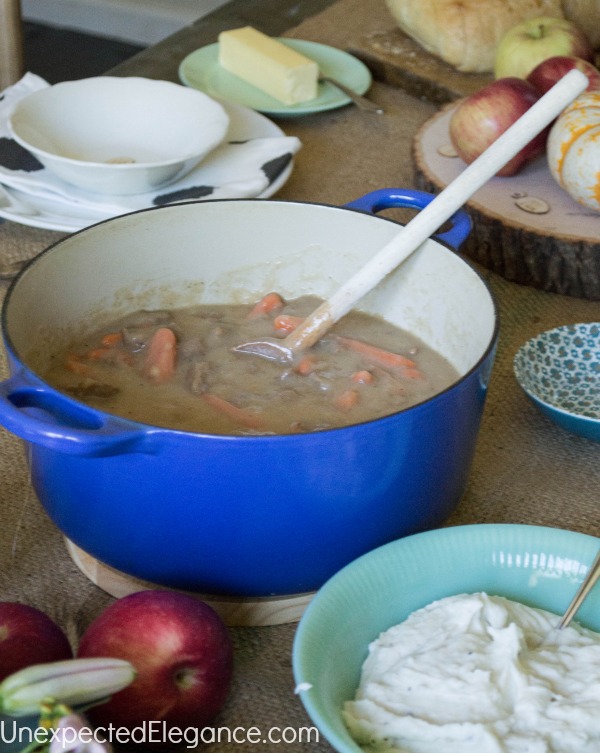 As the weather is getting cooler, are you looking forward to comfort food? You have to try this recipe for Apple Cider Beef Stew. It's absolutely delicious!!