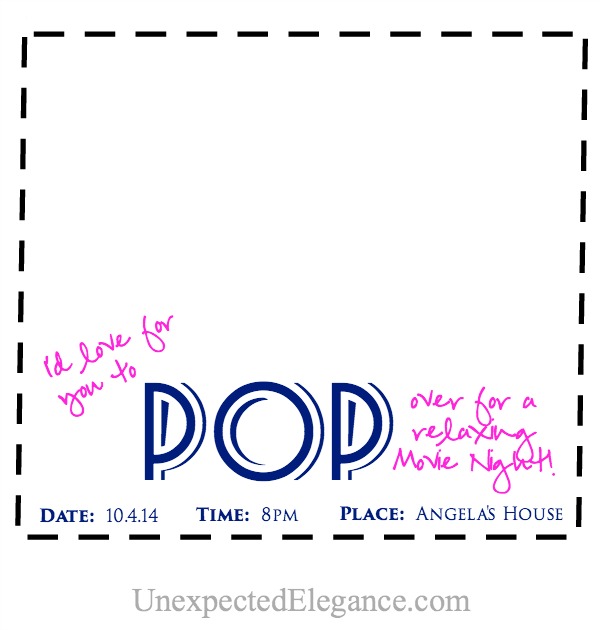 Pop Movie Night Printable