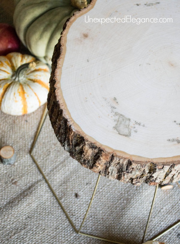 This super easy DIY cake stand or plant holder only takes seconds to make.  It's a great piece to add to your fall decor or any time of year!