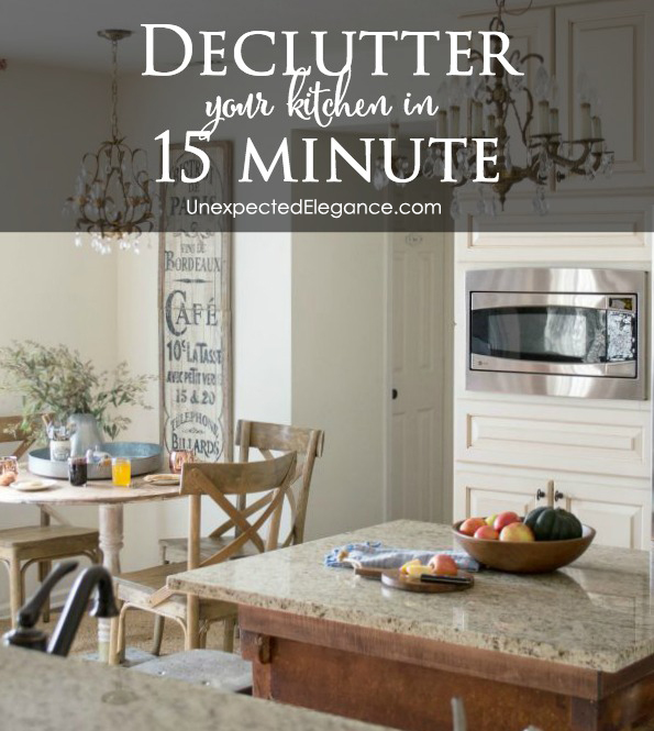 Kitchens are the hub of most homes and take the most abuse! I have found a way to make KEEPING it clean less of a struggle! Declutter your kitchen is JUST 15 MINUTES with a few easy steps!