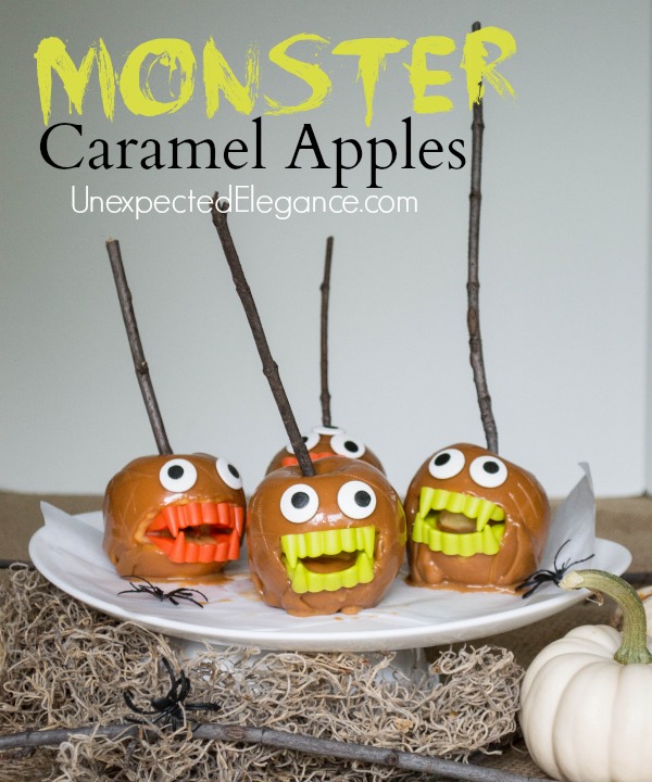 10 Minute Halloween Craft |MONSTER Caramel Apples