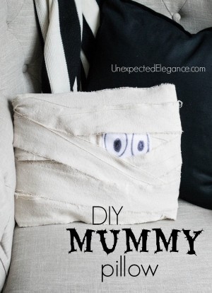 DIY Mummy Pillow Perfect for Halloween-1-4