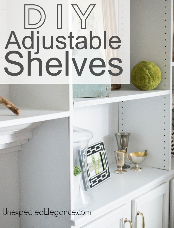 Create simple DIY adjustable shelves with an inexpensive tool!!