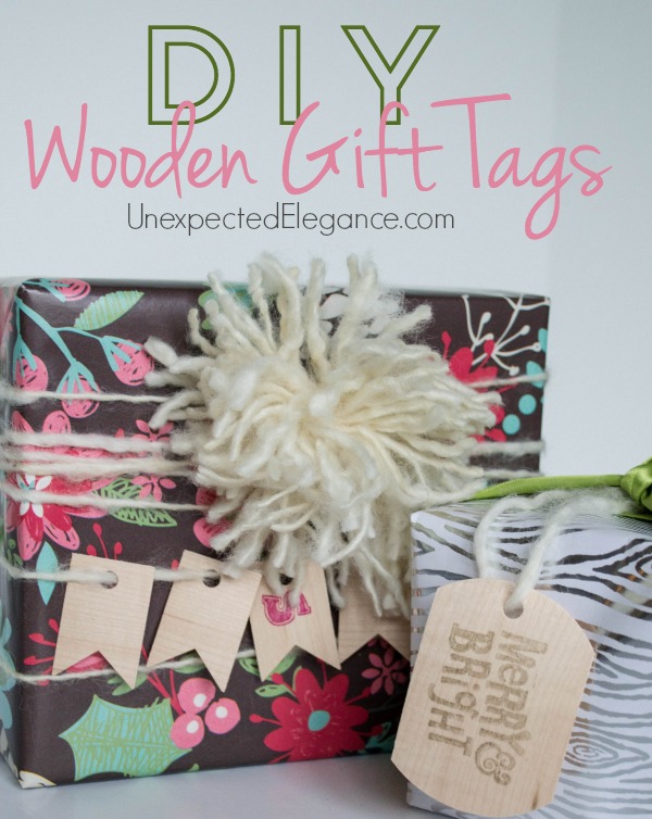 Need some inspiration for your gift wrapping this holiday season??  Find out how you can make these simple wooden gift tags in just a few minutes!