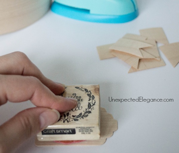 Need some inspiration for your gift wrapping this holiday season??  Find out how you can make these simple wooden gift tags in just a few minutes!