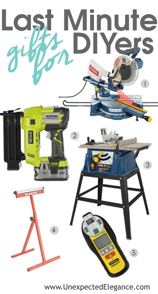 Find a list of last minute gifts for experienced DIYers. These tools are useful for many different types of projects and I'm positive they will love them!