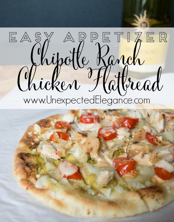 Get a fast and easy recipe for Chipotle Ranch Chicken Flatbread.  Pair this appetizer with a Mirassou Chardonnay for easy entertaining!