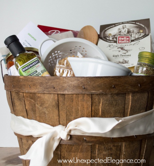 Do you need a gift for a culinary genius who loves to cook?  Give them a cooking themed gift basket this year, complete with cooking classes!!