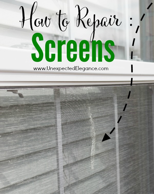 It's that time of year again!  Get started on your spring cleaning and repair projects...beginning with your windows.  Get a step by step tutorial on how to repair screens.