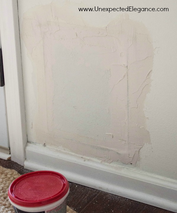 Have a large hole in your wall??  Get step by step directions for How to Patch a Large Drywall Hole!!