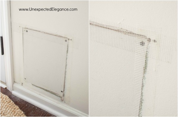 Have a large hole in your wall??  Get step by step directions for How to Patch a Large Drywall Hole!!