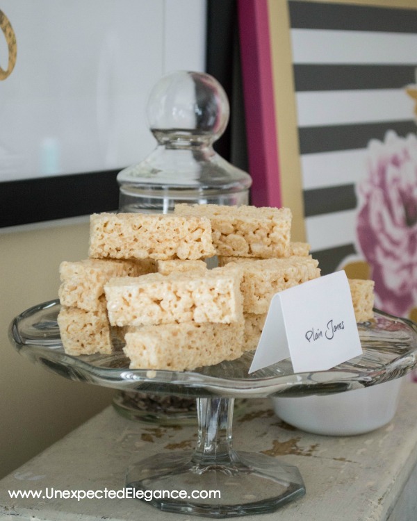 Want some easy entertaining ideas?? Check out this fun TREAT BAR for your next party or get-together. 