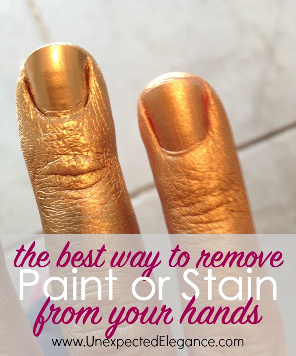 The best way to remove paint or stain from your hands