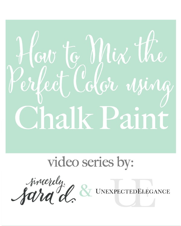 Do you have a project that needs a specific color but want to use chalk paint?!? Check out this video tutorial on mixing chalk paint for the perfect color!