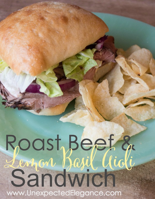 Check out how to make a roast beef and lemon basil aioli sandwich. Holy cow, this sandwich is SO good!! What really makes this outstanding is the lemon and basil aioli...the aioli will take just about any sandwich over the top.