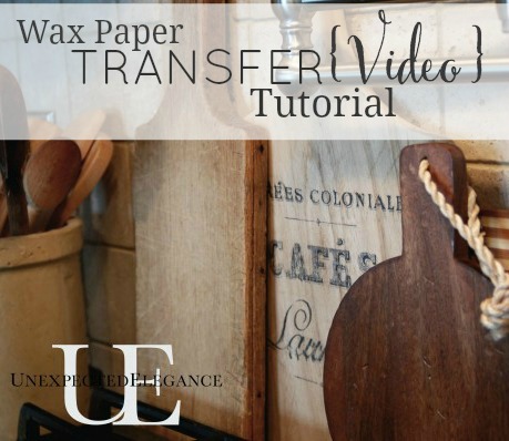 Have you been looking for an inexpensive way to transfer an image?!? Check out this great WAX PAPER IMAGE TRANSFER tutorial. The video helps with the all the details!