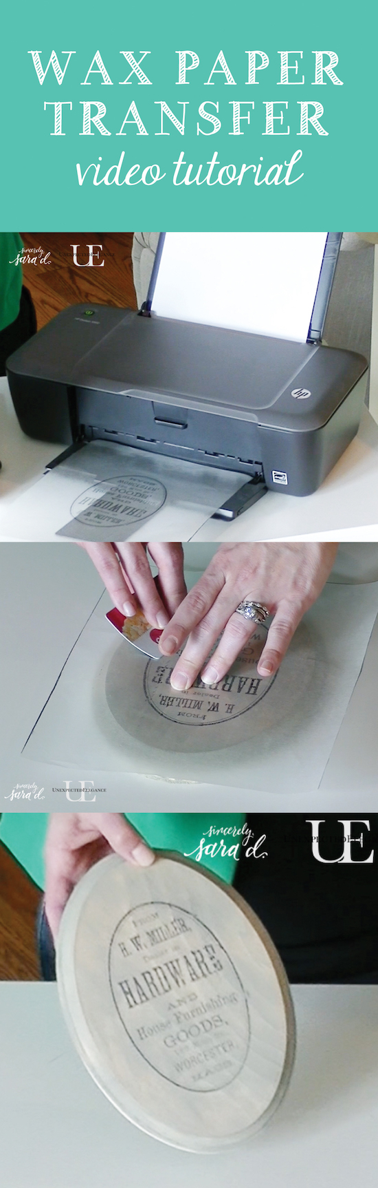 Have you been looking for an inexpensive way to transfer an image?!? Check out this great WAX PAPER IMAGE TRANSFER tutorial. The video helps with the all the details!