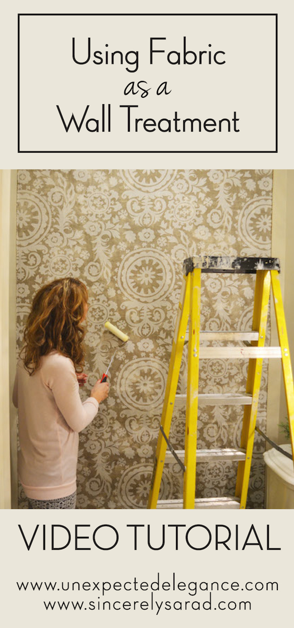 Are you a renter or homeowner who loves the look of wallpaper but doesn't want something permanent? Check out this great tutorial for using starched fabric as a wall treatment! See just how easy it is to hang a "wallpaper" that won't damage your walls and looks amazing!